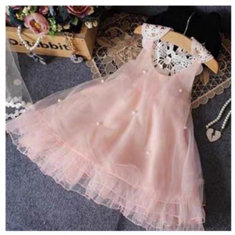 Baju Dress Mewah/Pesta Anak Perempuan Usia 1-7Tahun