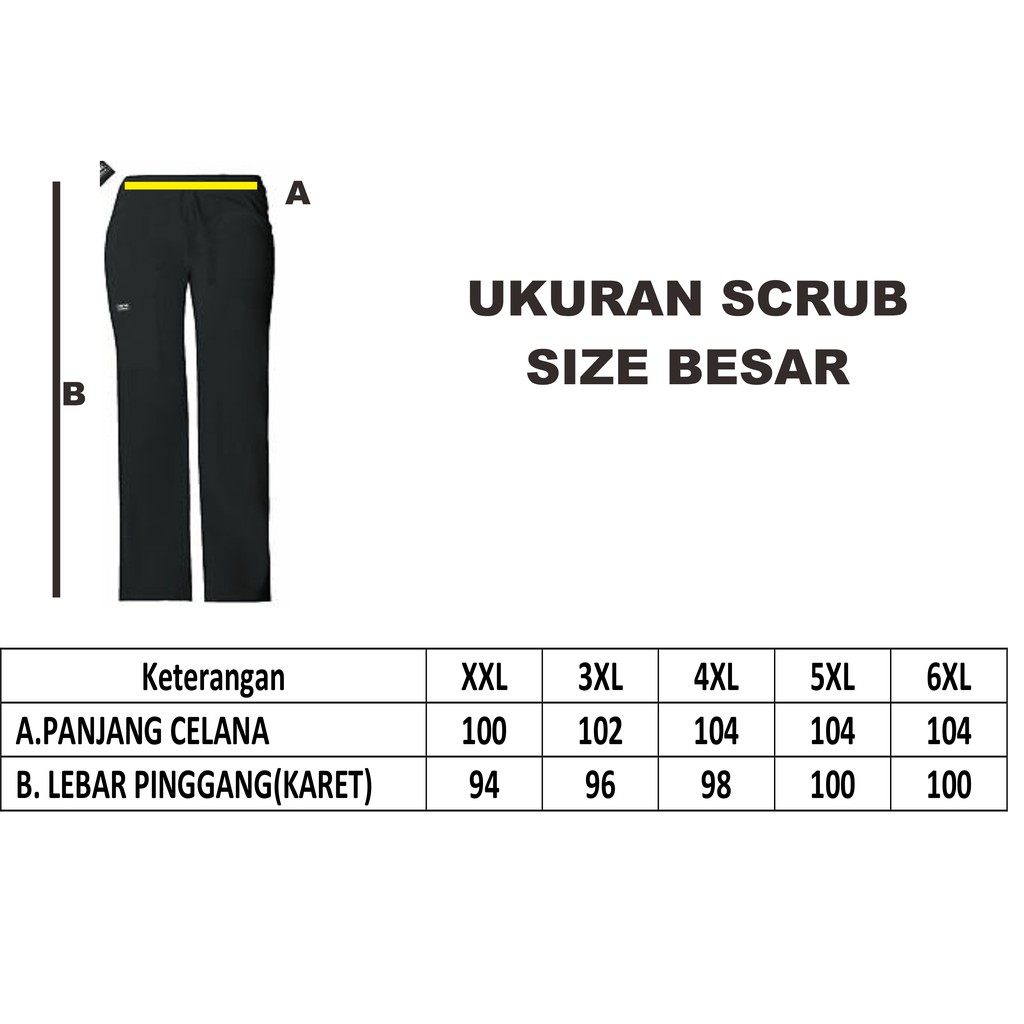 Baju Dokter Scrub Baju OKA Size XXL-5XL Nagata Drill