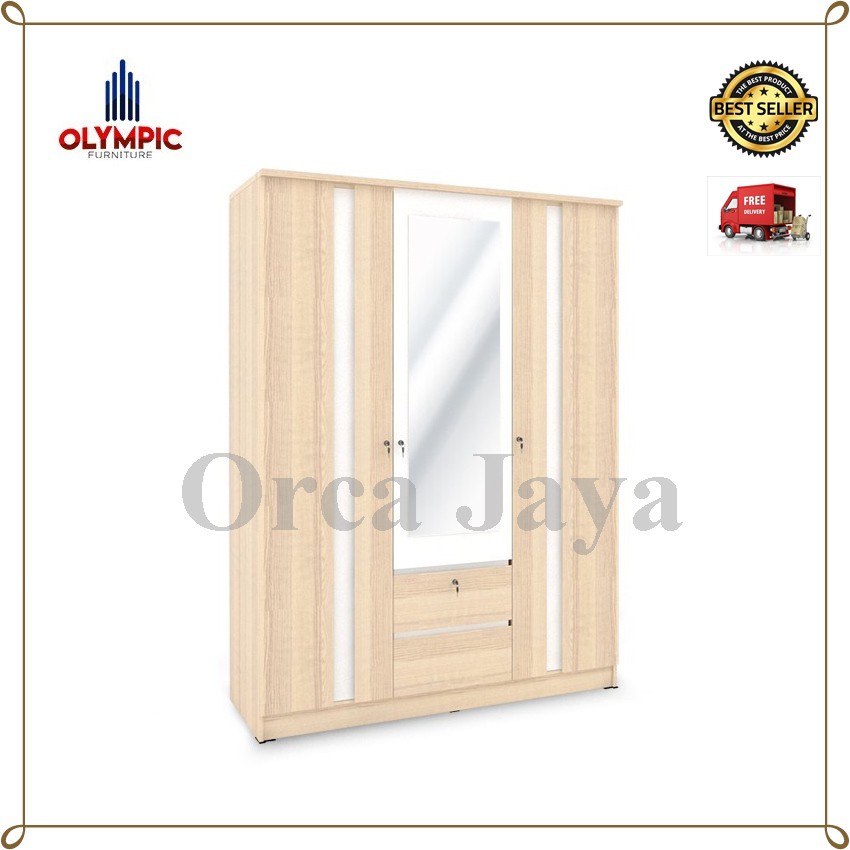 Olympic Lemari Kayu Tiga Pintu / LP BISLETT 3P