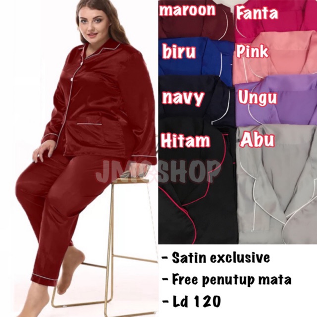 bajutidur 3L ld 120 satin  exclusive polos silk jumbo bigsize