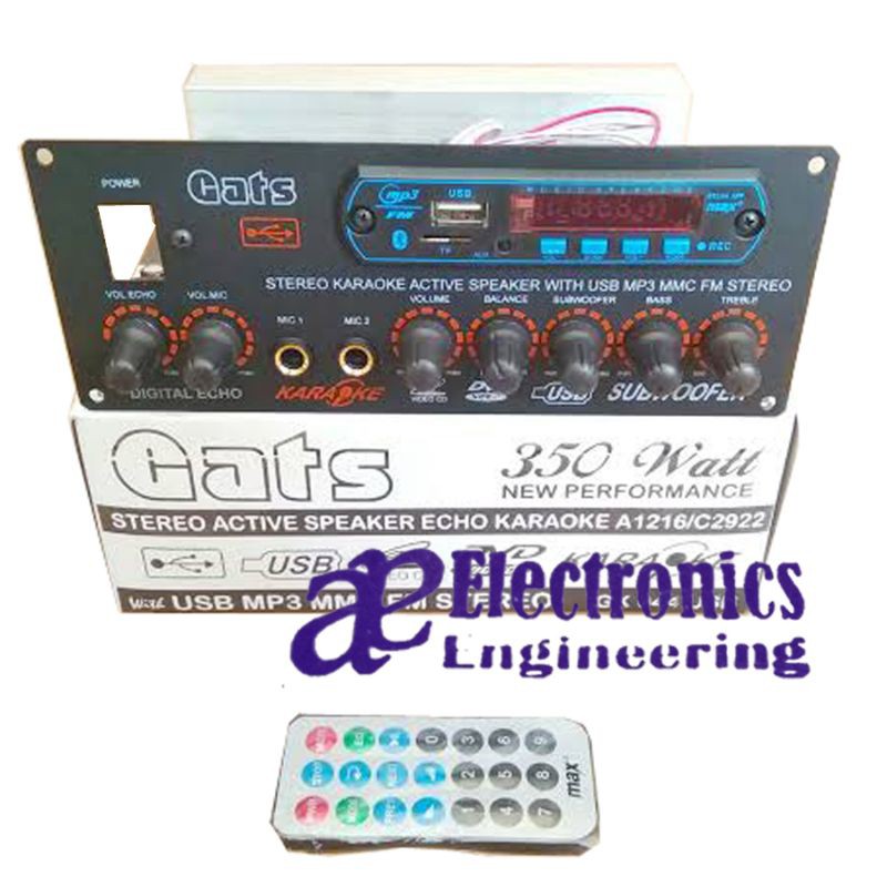 Kit Amplifier Speaker Aktif Stereo Mp3 Player bluetooth 300watt