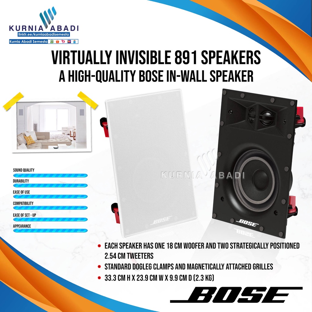 BOSE Virtually Invisible 891 Speakers CEILING &amp; IN-WALL SPEAKER