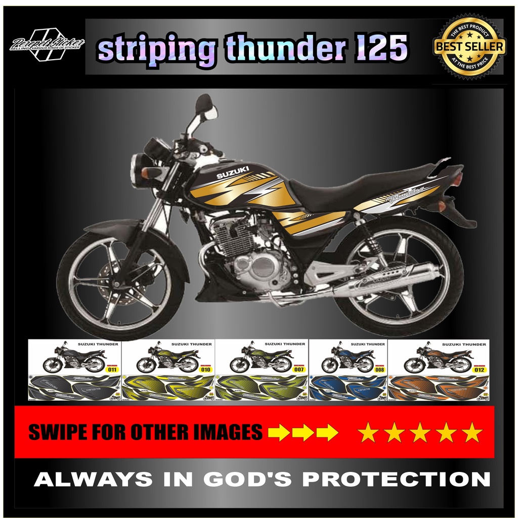 STRIPING thunder/ suzuki / STOCK suzuki thunder / STIKER thunder 125 / STICKER thunder