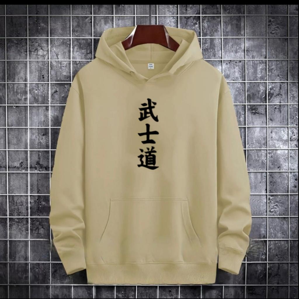 PAKAIAN PRIA / SWEATER HOODIE TULISAN JEPANG BUSHIDO / HOODIE MURAH TERLARIS / HOODIE PRIA DAN WANITA / UNISEX