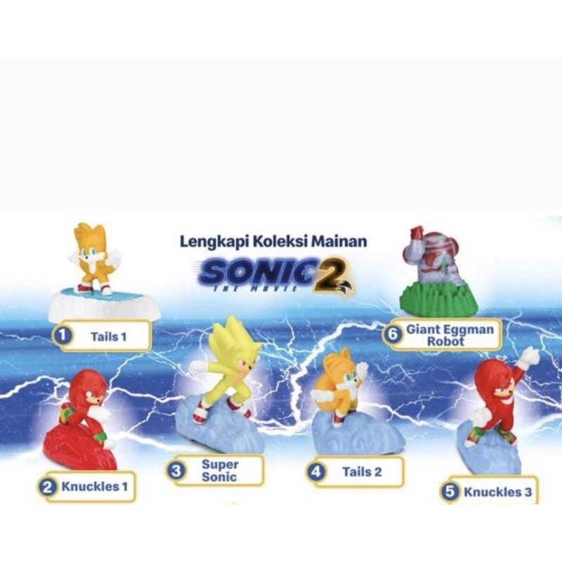 Mainan Happy Meal McD Toys Sonic Hedgehog 2 Sonic2 Juni 2022 Sonic 2 McDonald Toy baru new segel