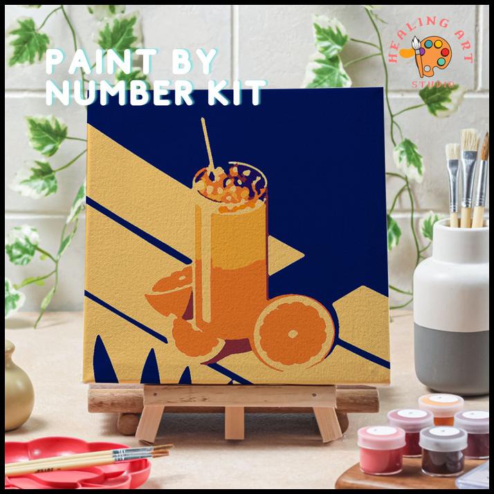 

Paint By Number Lukisan Makanan Food Ver 1 Canvas 20X20Cm Painting Kit