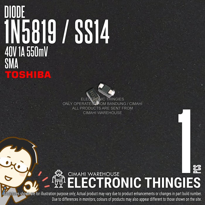 1N5819 SMA SS14 SCHOTTKY DIODE DIODA SMD