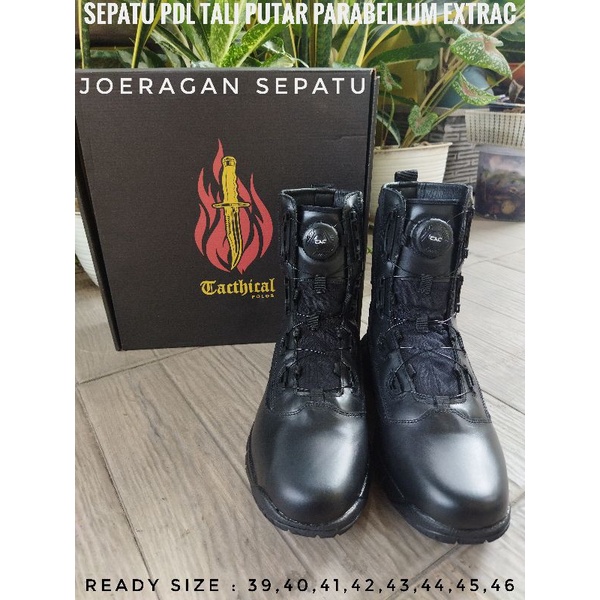 SEPATU PDL TNI POLRI TALI PUTAR TACTICAL EXTRAC POLOS KULIT ASLI SEPATU PDL TACTICAL