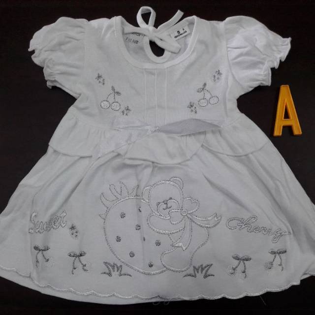 Baju Aqiqah Bayi / Dress Putih Bayi