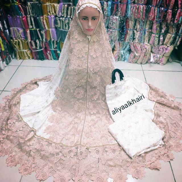 Mokena melati mukena cantik mukena renda besar