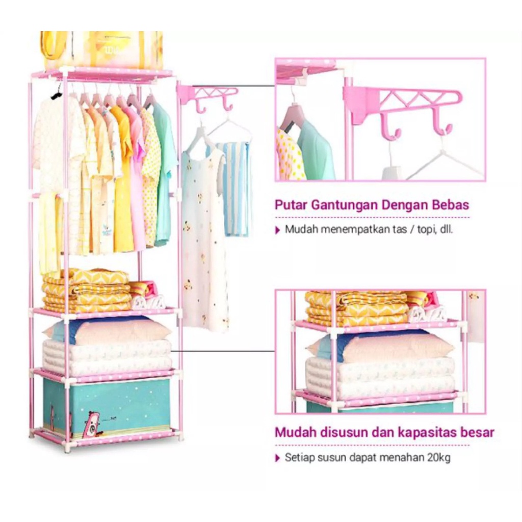 Rumah_kita2020 Triangel Stand Hanger - Gantungan Pakaian Tiang Berdiri Tanpa Roda Stand Hanger Triangel Square Gantungan Baju Gantungan Triangle stand hanger baju rak buku serbaguna KOKOH TANPA RODA Rak Baju JUMBO Gantungan Baju Stand