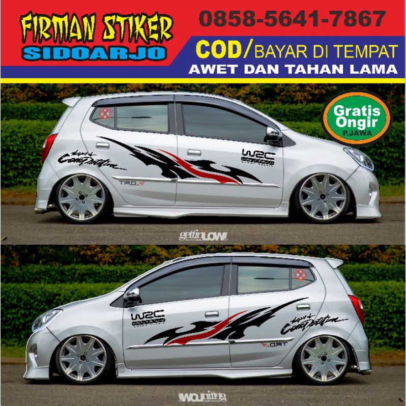 stiker mobil ayla agya tribal 6