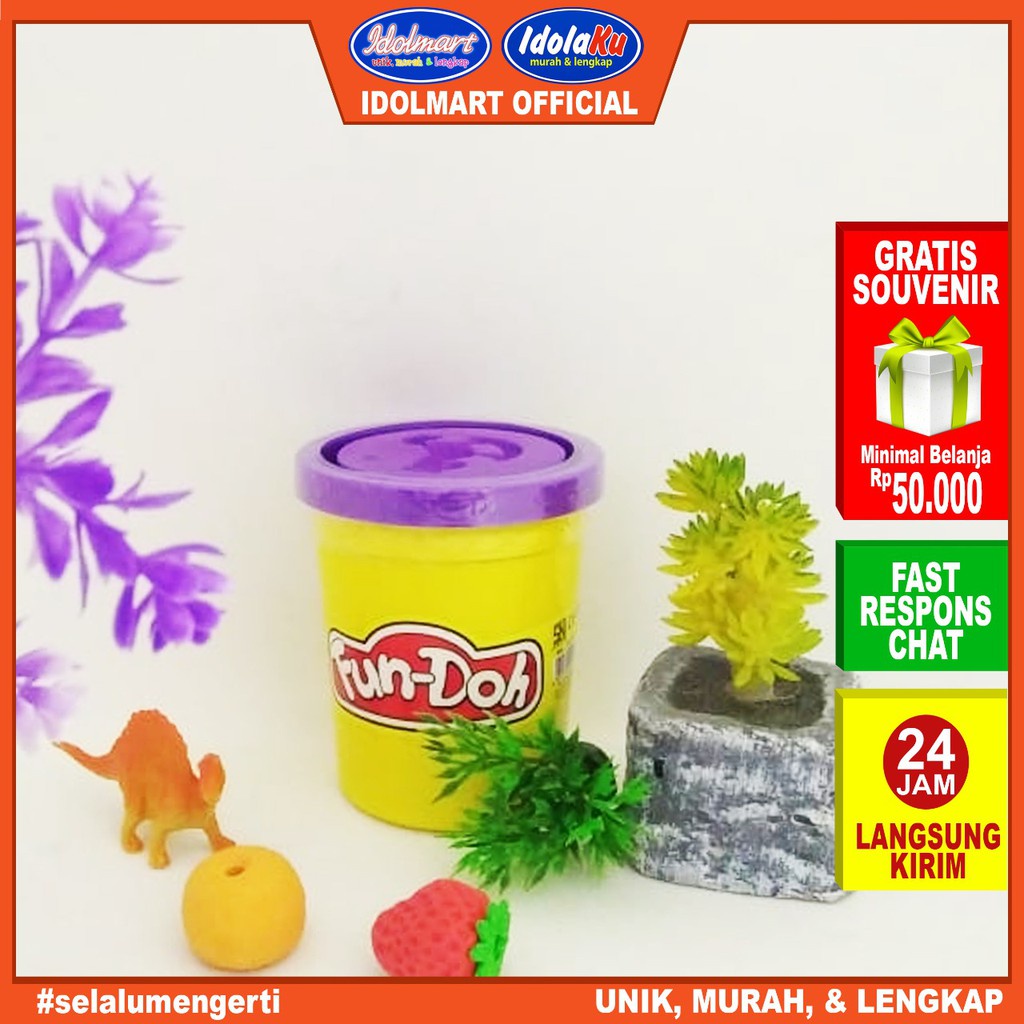 IDOLMART Fundoh Refill 250gr/ Lilin Mainan / Mianan Edukasi SNI / Fun Doh Idolmart Surabaya