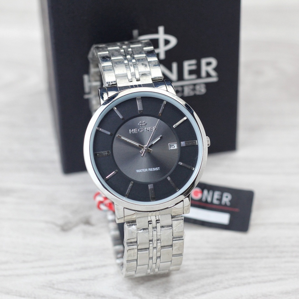 Jam tangan pria HEGNER 1239 tali rantai original