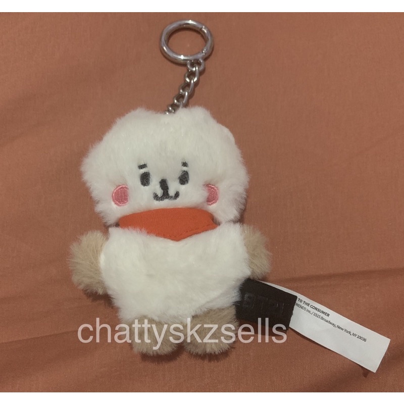 PRELOVED BT21 RJ BTS X Line Friends Flat Fur Bag Charm Plushie Keyring Gantungan Kunci