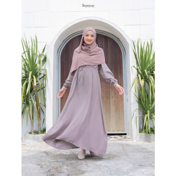 Belenza Dress by Shieraki Indonesia Ready Gamis Pastel Simple Terbaru