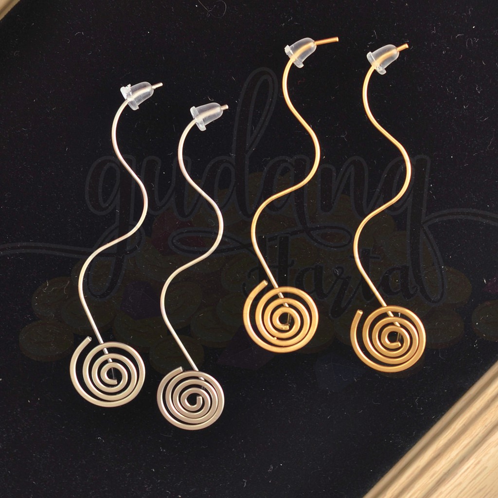 Anting Whirpool Panjang Unik Lucu GH 203238