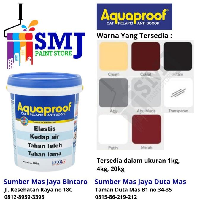 PROMO AQUAPROOF WARNA PUTIH KEMASAN 20 KG Termurah