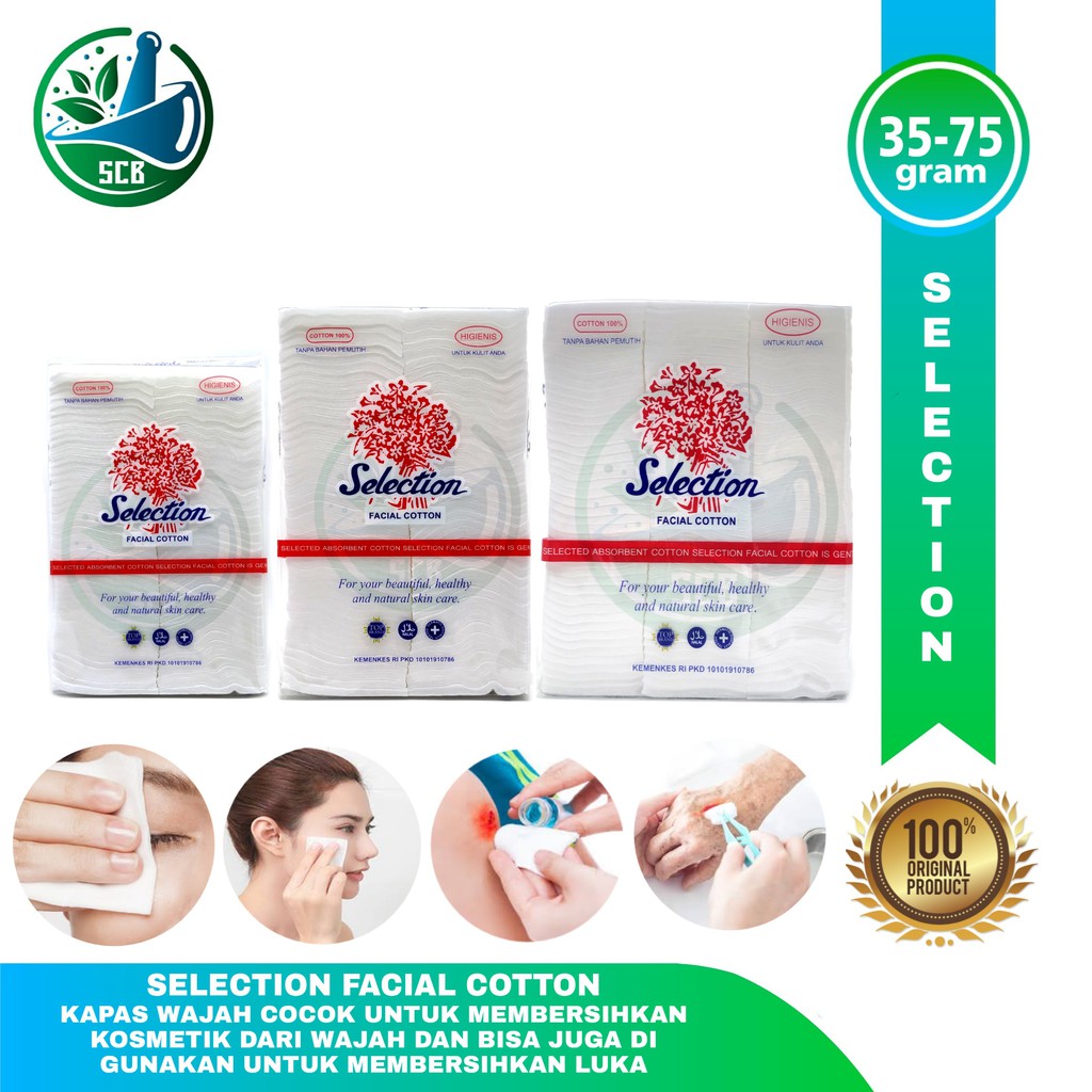 Selection Facial Cotton / Kapas Wajah 75gr - 50gr - 35gr