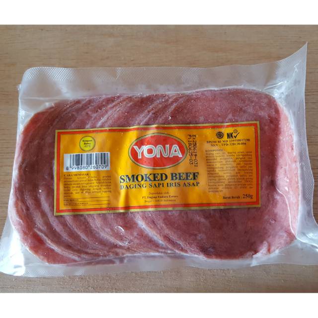 

YONA SMOKED BEEF 250 GRAM ISI 10 PCS