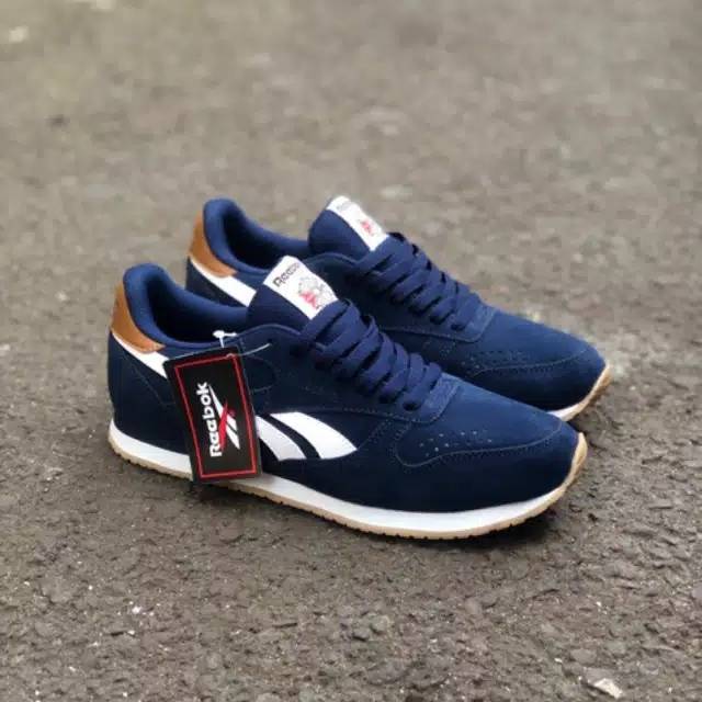 Sepatu Reebok Classic Navy Gum Import Quality Made In Vietnam