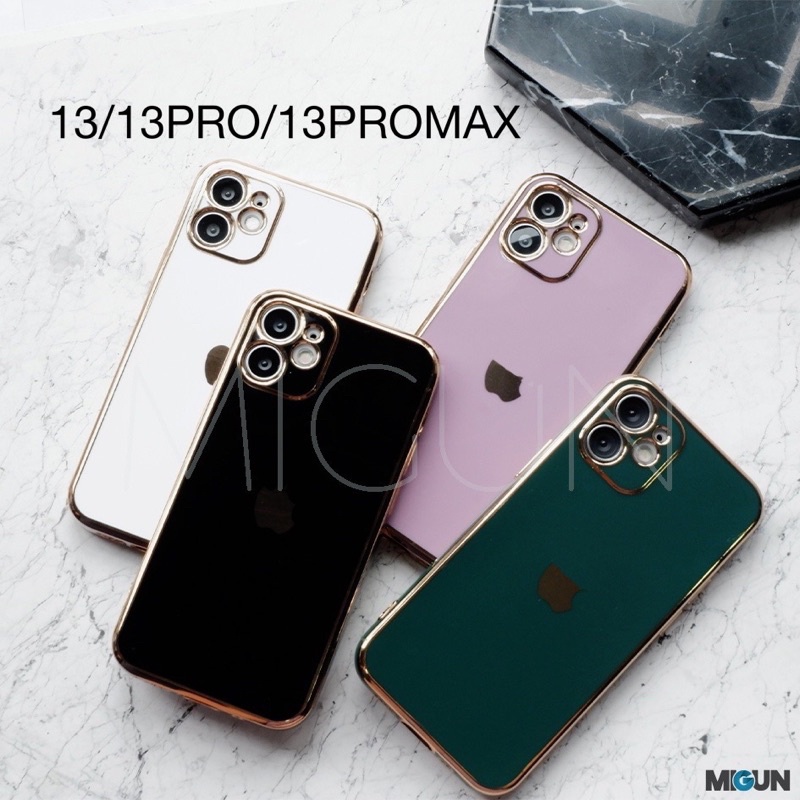 New! Square edge Golden Chromic - Case iPhone 7 8 7+ 8+ X XS XR XSMAX 13 PRO PROMAX 11 11PRO 11PROMAX 12 PRO PROMAX