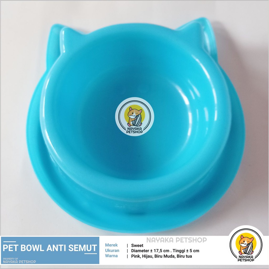 Pet Bowl Anti Semut Piring Tempat Wadah Makan Minum Hewan Kucing