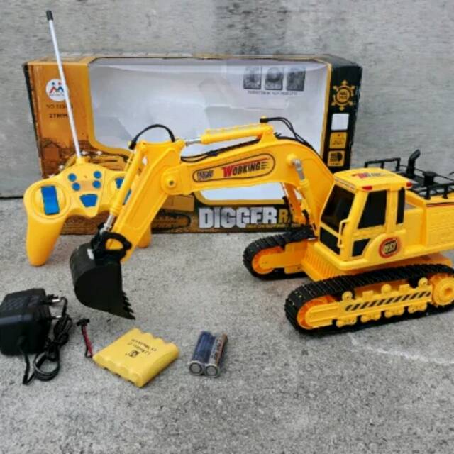 Mainan anak excavator digger remot