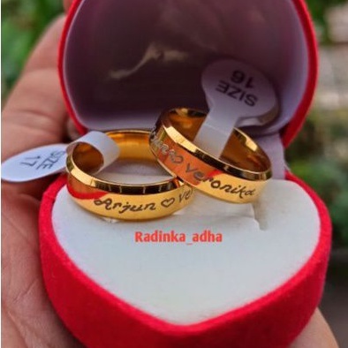 cincin couple nama,cincin ukir nama,cincin nikah
