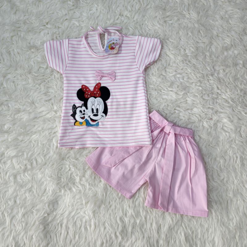 baju bayi perempuan stelan celana babygirl hsb8