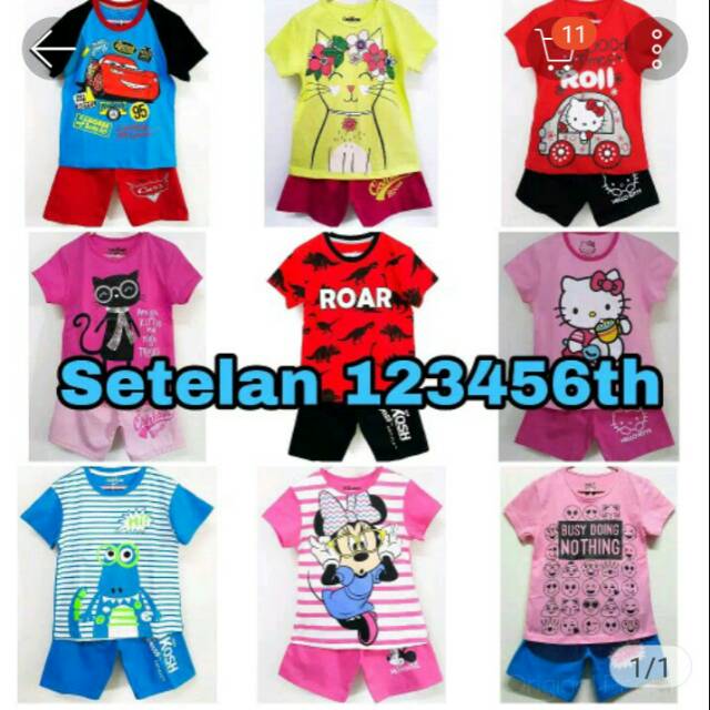 Setelan campur motif/gambar/size/size 1,2,3,4,5,6thn marvel/oshkosh/disney