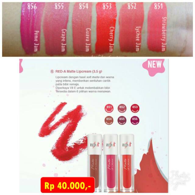 Red A Lip Cream Matte Viva Cosmetics