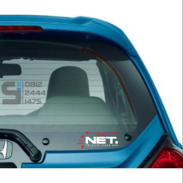 Sticker/Stiker Kaca Mobil NET TV