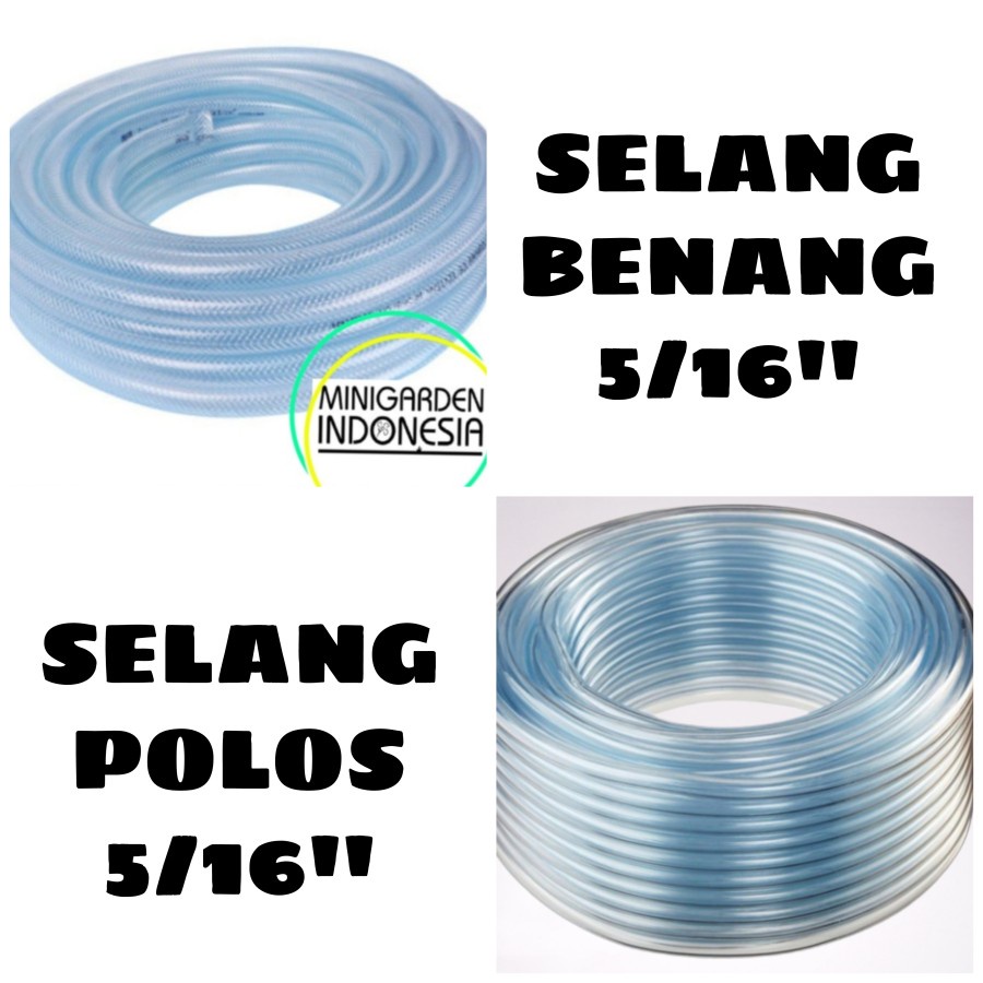 SELANG POLOS 5/16 INCH ECERAN 1METER selang bening 5/16'' selang air