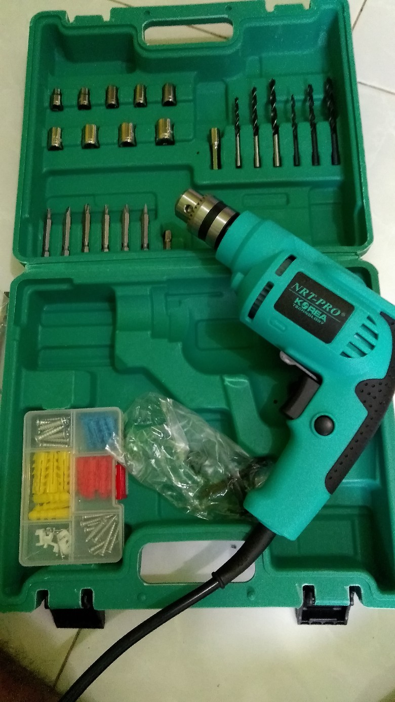 Mesin Bor Listrik 10mm Set Koper 450hd By Nrt-pro