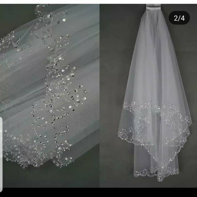 Veil pengantin payet