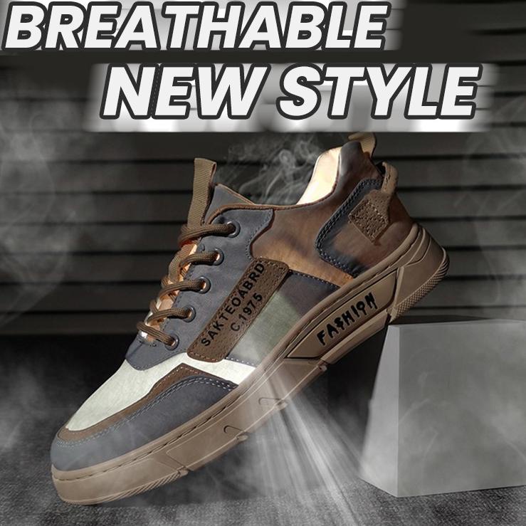 164 Keeping Sepatu Pria Keren Kekinian Sepatu Fashion  Outdoor Traveling Casual Hitam KSR301 BX5N