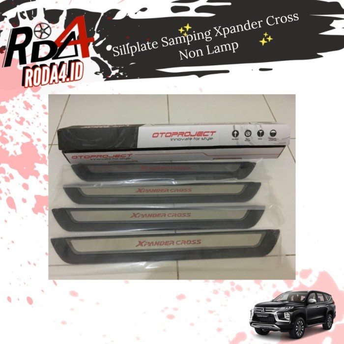 Sillplate Xpander Pintu Samping Mobil Sill Plate Cross Non Lamp Merah