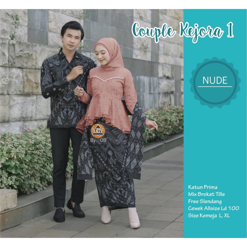 BAJU KEBAYA BRUKAT MODERN COUPLE TUNANGAN PASANGAN LAMARAN KEKINIAN TERBARU BATIK BROKAT BROKAT KOND