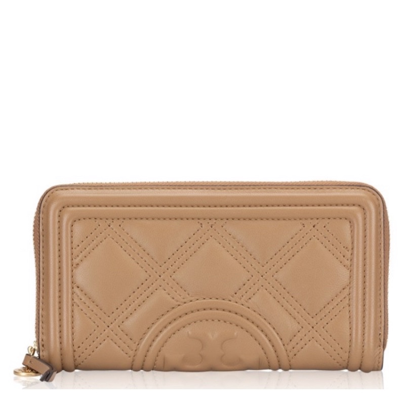 Tory Burch Fleming Soft Zip Continental Wallet Tiramisu