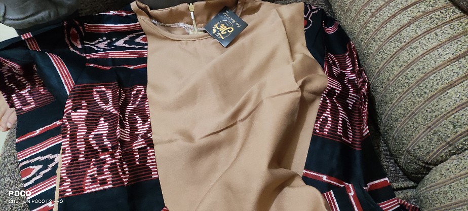 Tey-17 Batik Wanita Asj Sa Hrb026 Kenongo Kemeja Tosca Pendek