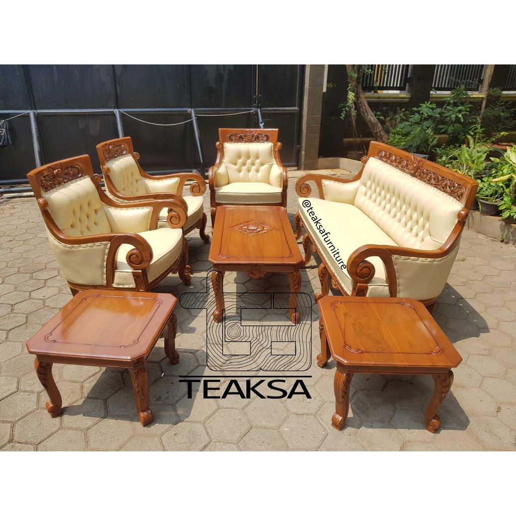 Kursi Tamu Jati Sofa model Karmila 3111