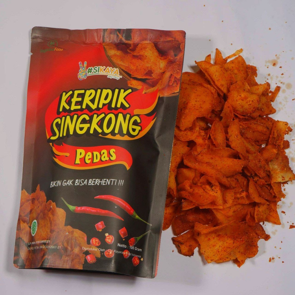 

40gr Keripik SIngkong Pedas Sikaya X RF Makassar Rasakanmi Cemilan Pasar Jajanan Digital Terlaris