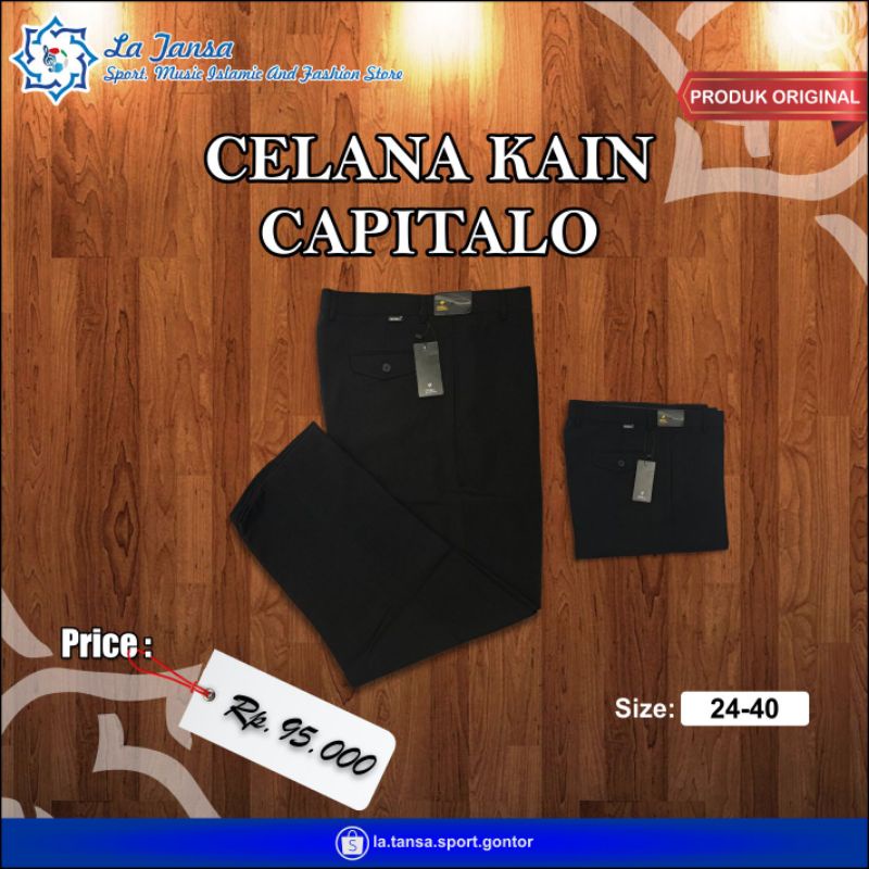 CELANA KAIN FORMAL CAPITALO / CARDINAL / TEFLON