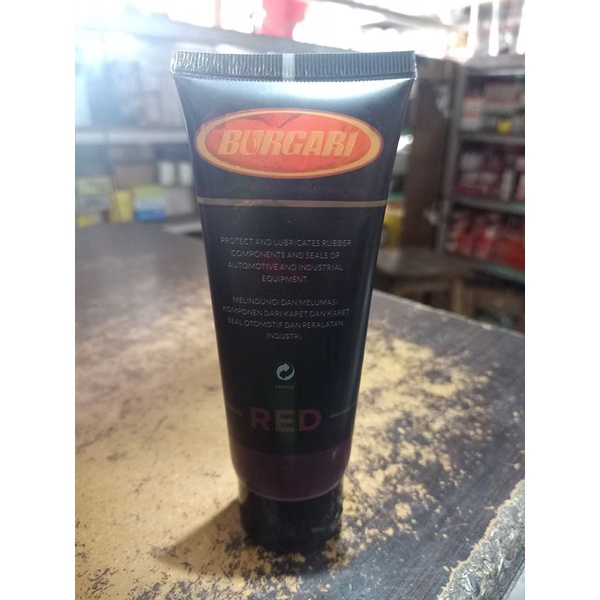Burgari Rubber Grease Red Tube 100 gram - Oli Gemuk - Pelumas Karet