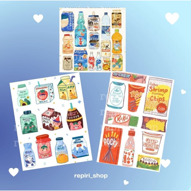 

SNACK STICKER SET DIE CUT