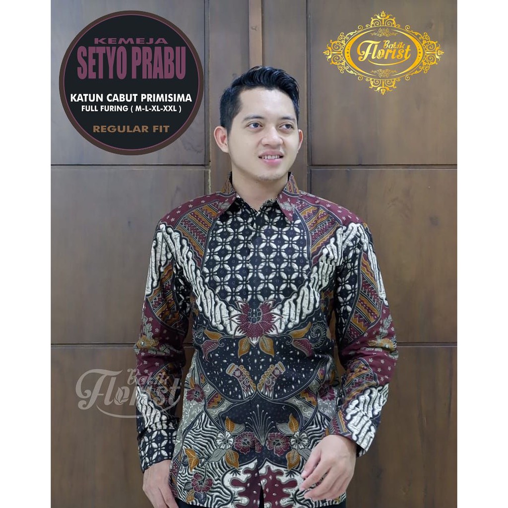 SETYO PRABU kemeja batik pria lengan panjang terbaru ORIGINAL BY FLORIST