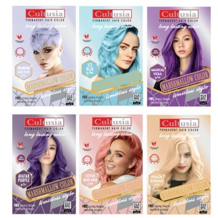 ^ KYRA ^ Cultusia Semir Rambut Hair colour Cream Pewarna Rambut Permanen Long Lasting