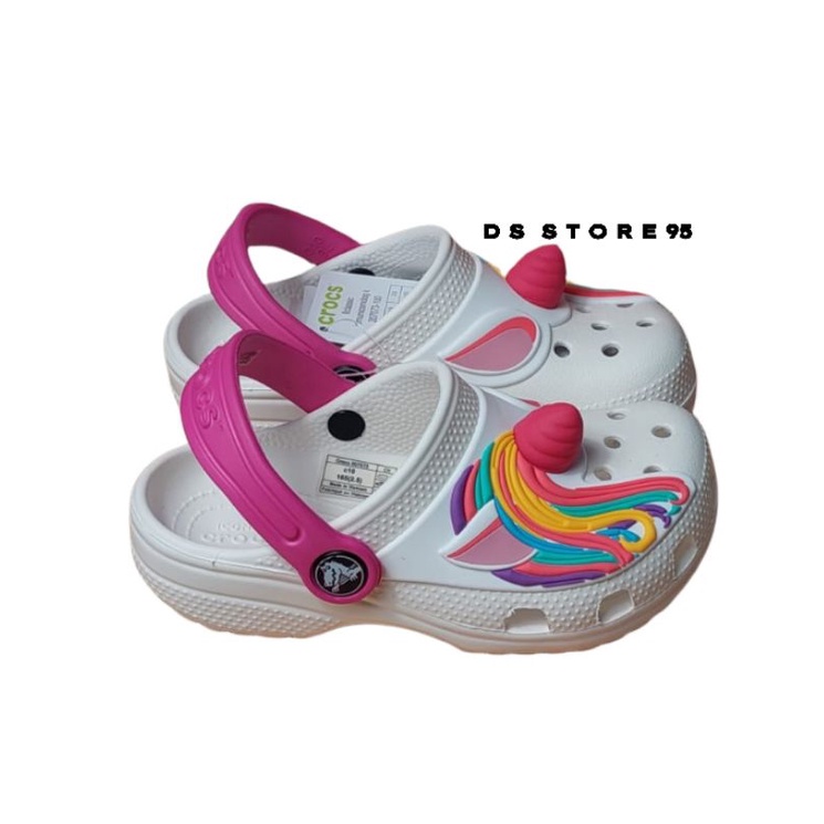 SANDAL CROCS ANAK UNICON 3D / CROCS PONY / CROCS UNICON ANAK PREMPUAN