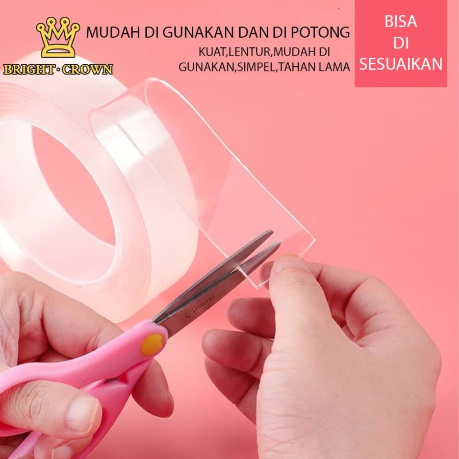 

Populer!-025 Magic Tape Nano / Double Tape / Super Tape / Isolasi Bening super Kuat - 1M tebal 2mm